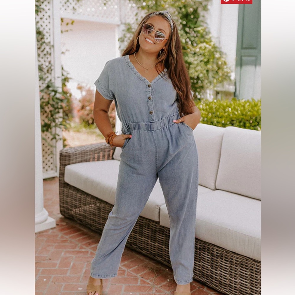 Chambray Jumpsuit Size 1XL